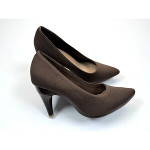 Pashion Footwear Stilettoes Heels Convertible‎ Shoes Women 6 Knit Pumps Brown